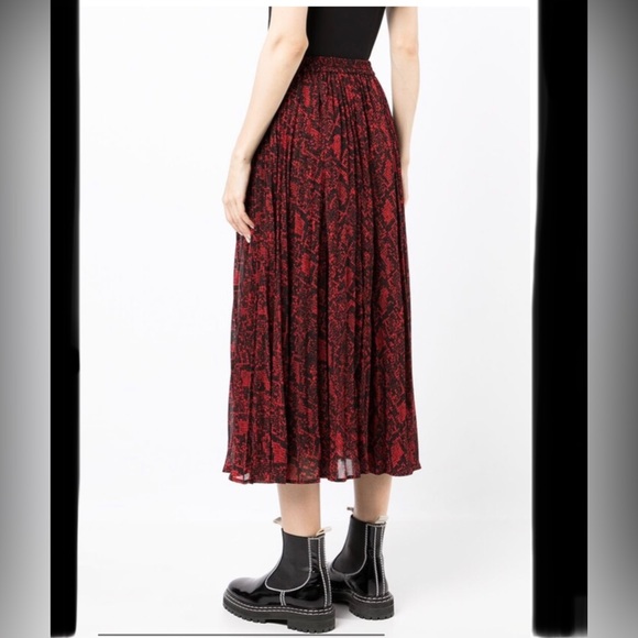 Love Is Pink Python Print Pleated Skirt Sz L NWOT - Picture 14 of 14